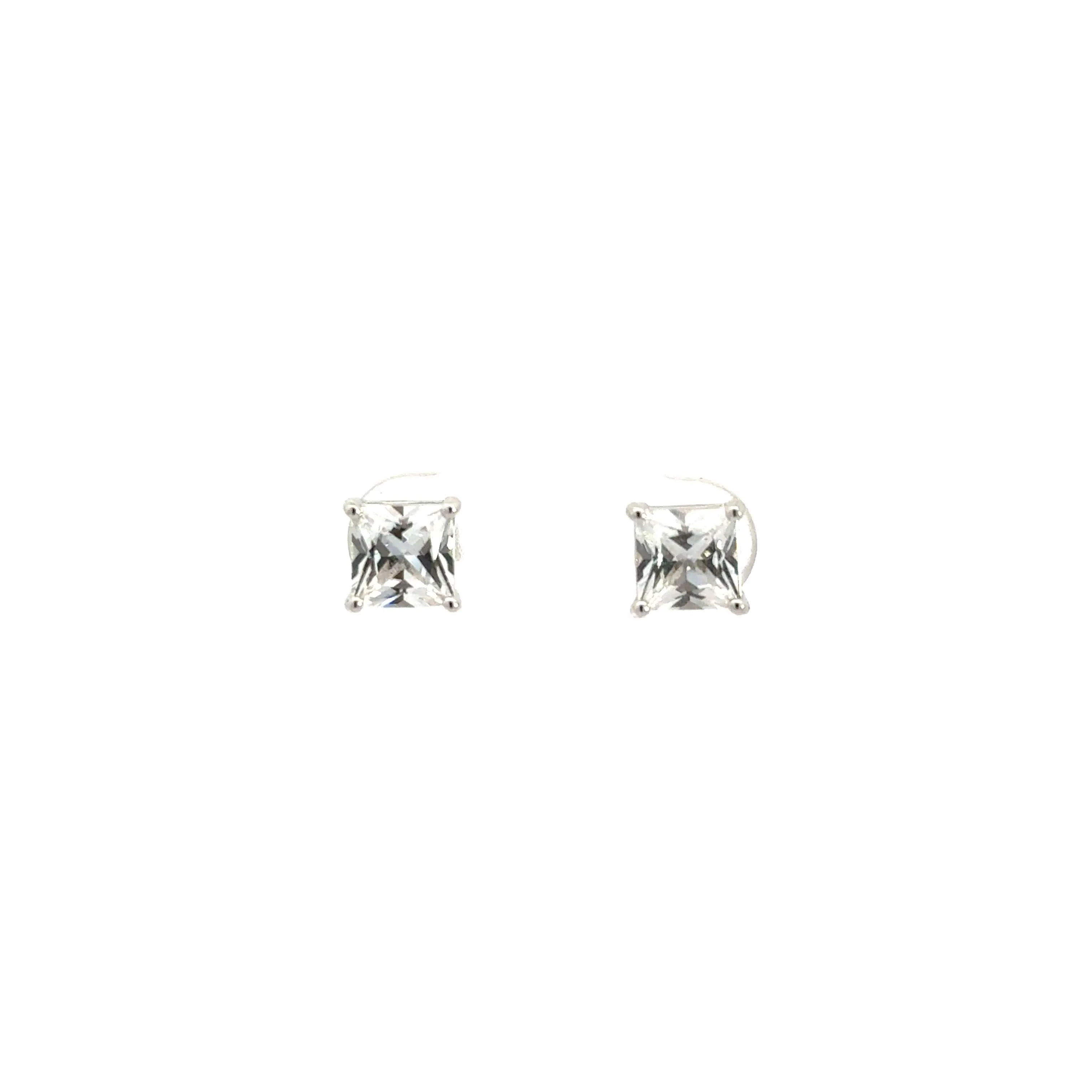 Baikalla™ Sterling Silver Lab Created Sapphire 6mm Earrings 6mm