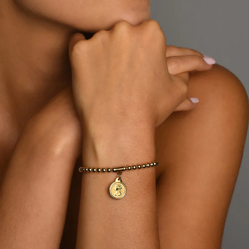BALL BRACELET WITH TOKEN COIN