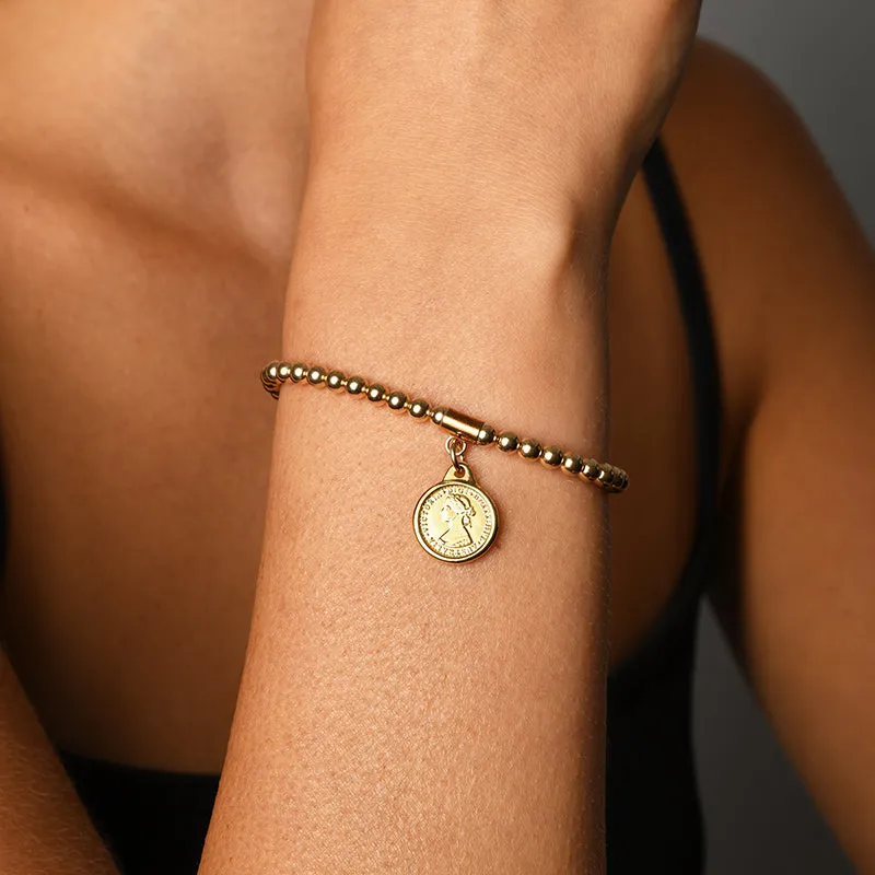 BALL BRACELET WITH TOKEN COIN