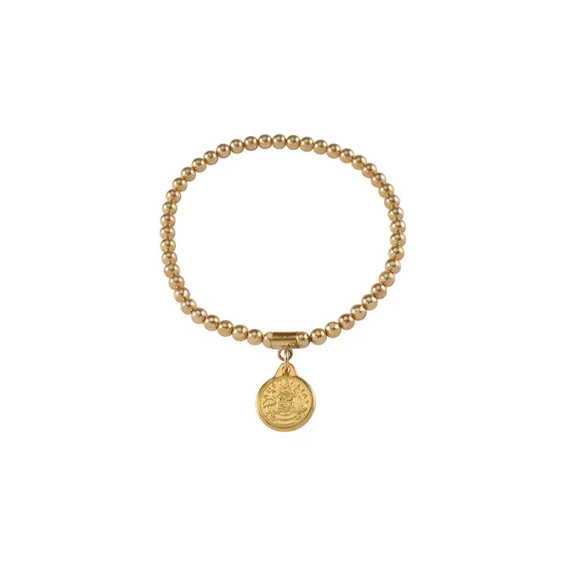 BALL BRACELET WITH TOKEN COIN