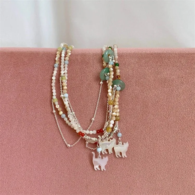 Beaded Cat Necklace