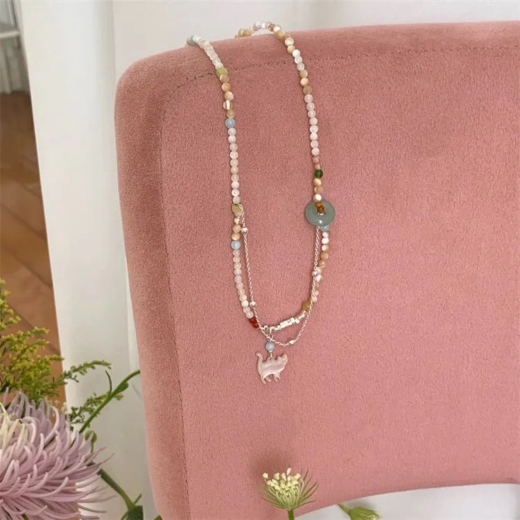 Beaded Cat Necklace
