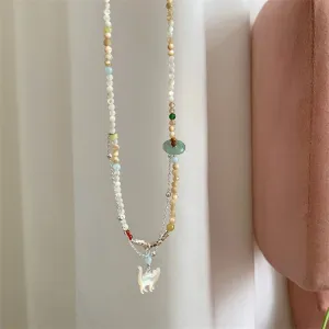 Beaded Cat Necklace