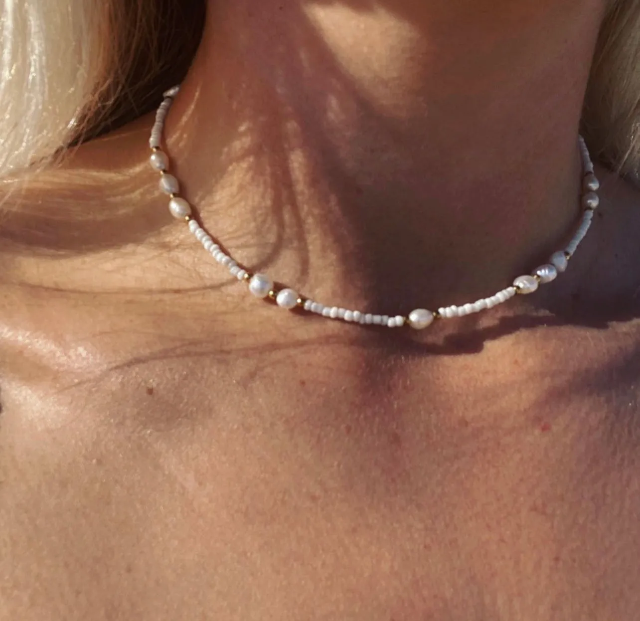 Beaded Pearl Necklace