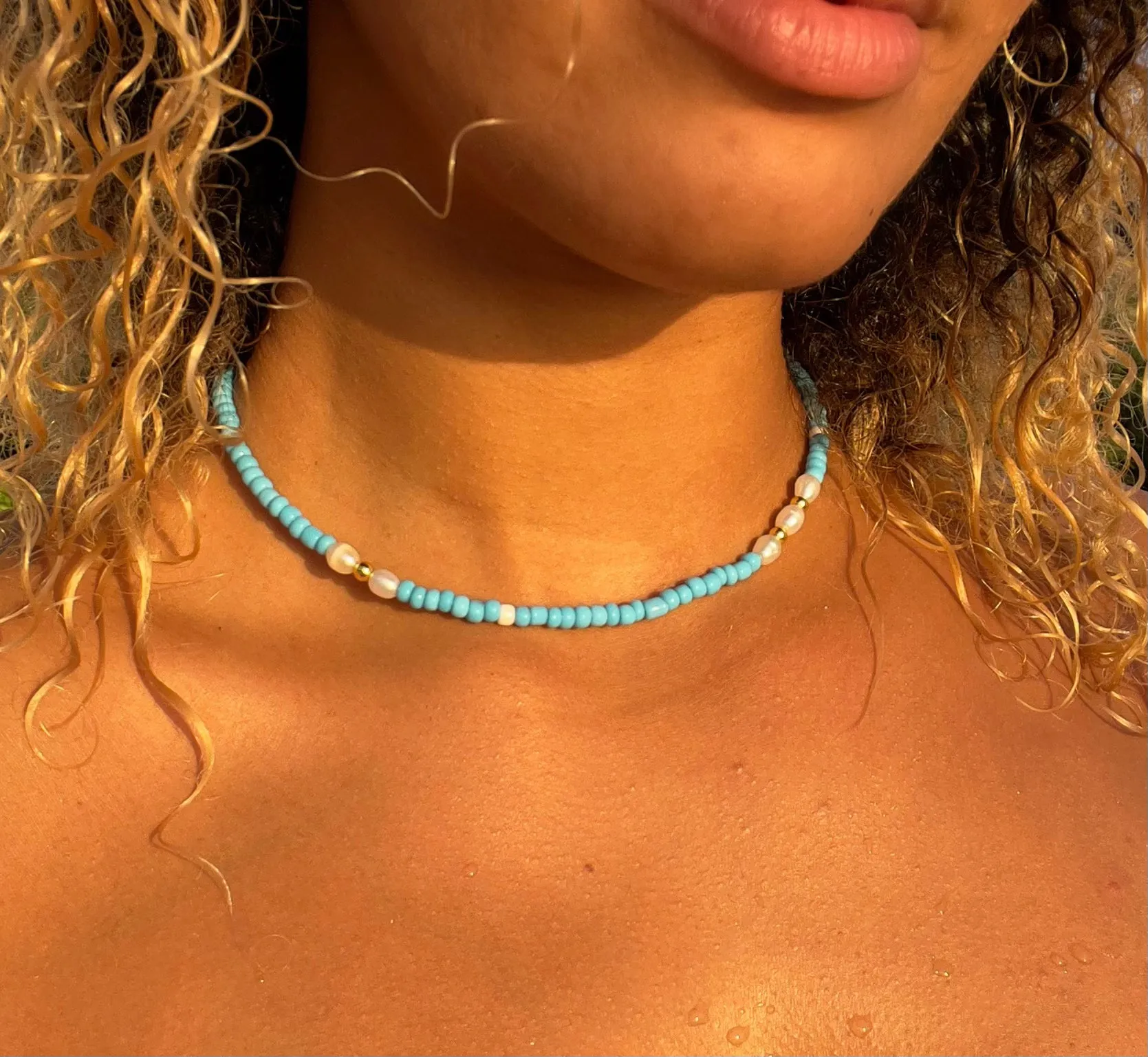 Beaded Pearl Necklace