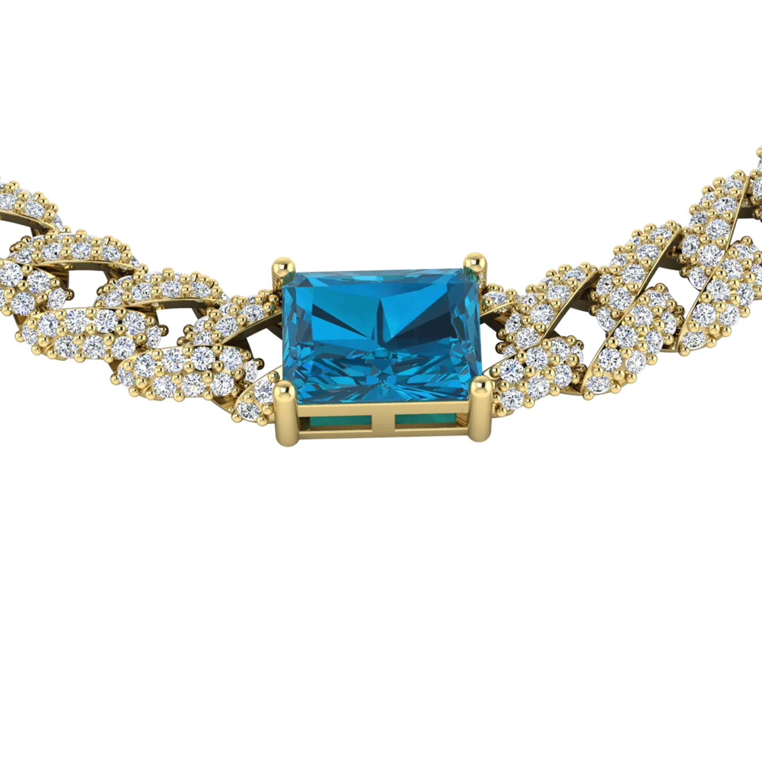 Birthstone Iced Cuban Necklace