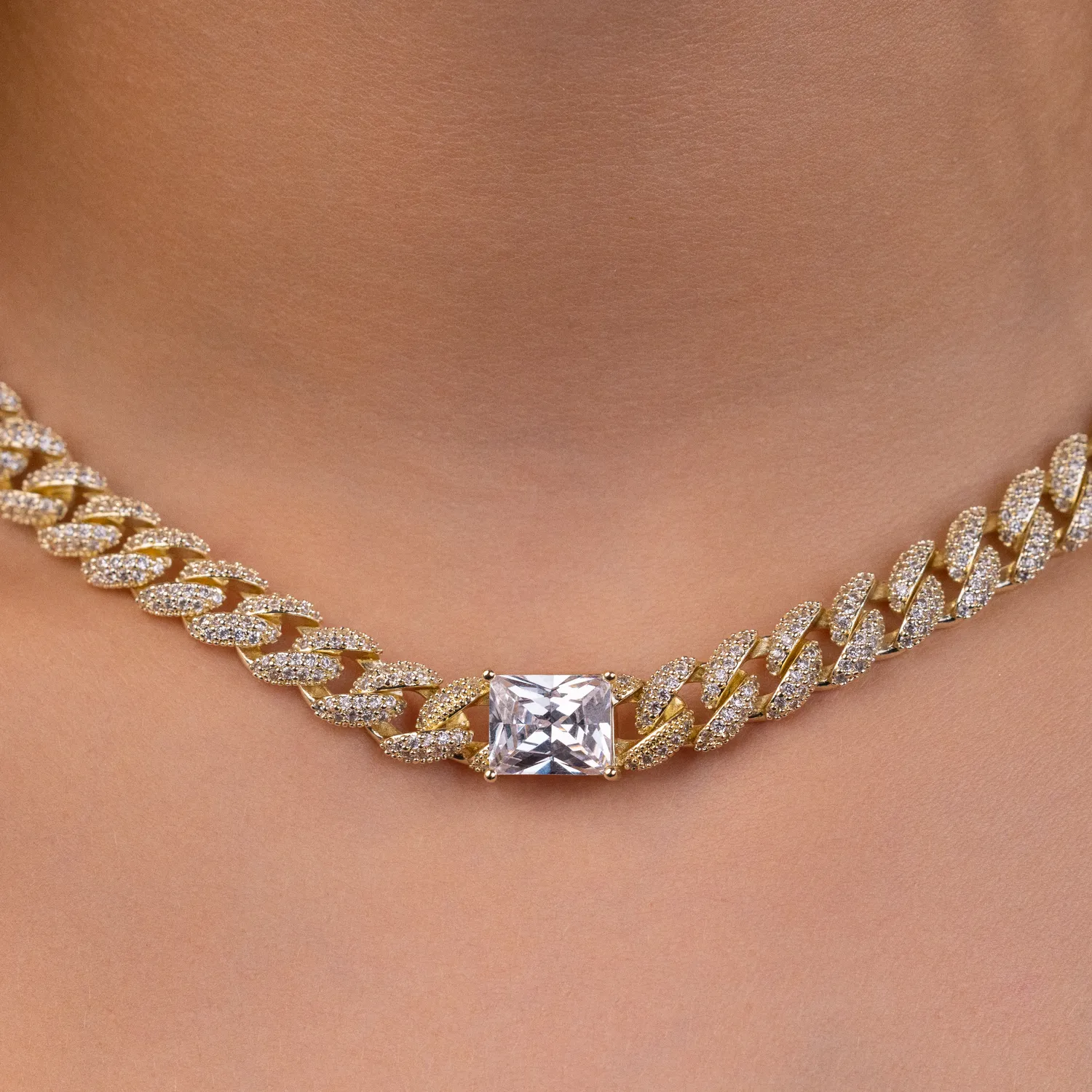 Birthstone Iced Cuban Necklace