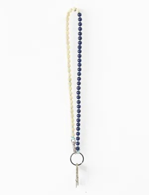 Blueberry and Opal Long Perlen Keychain
