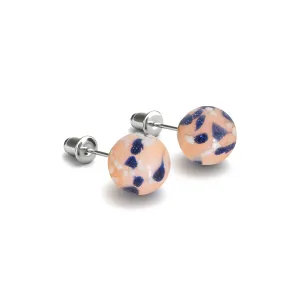 Blueberry Cobbler | .925 Sterling Silver | Firefly Glass Stud Earrings