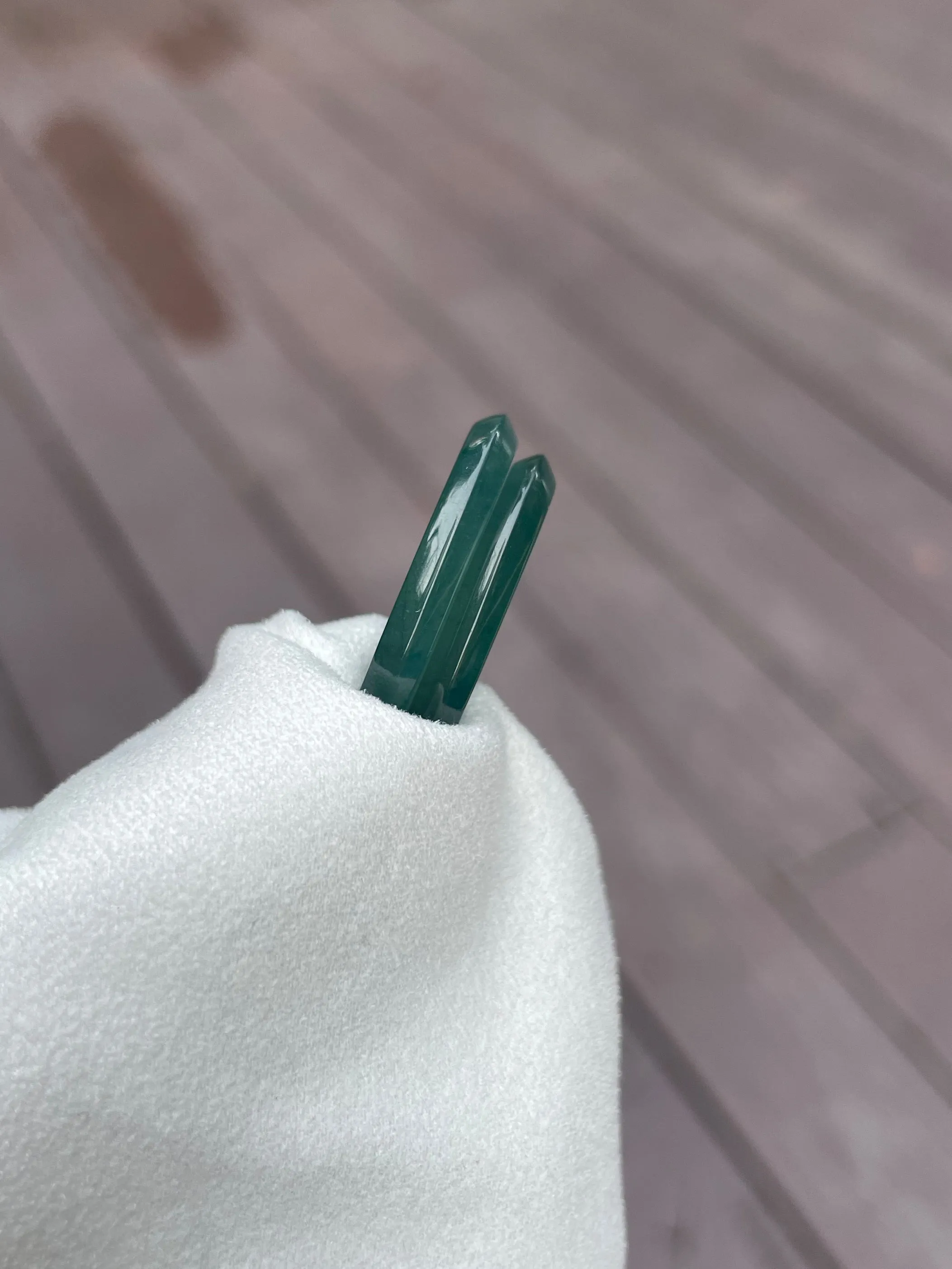 Bluish Green Jade Earrings (NJE070)