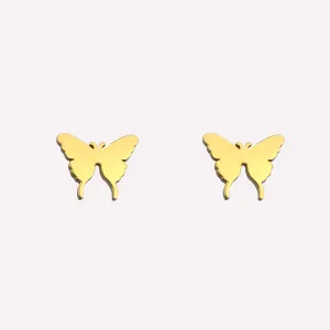 BUTTERFLY STUD EARRINGS IN GOLD