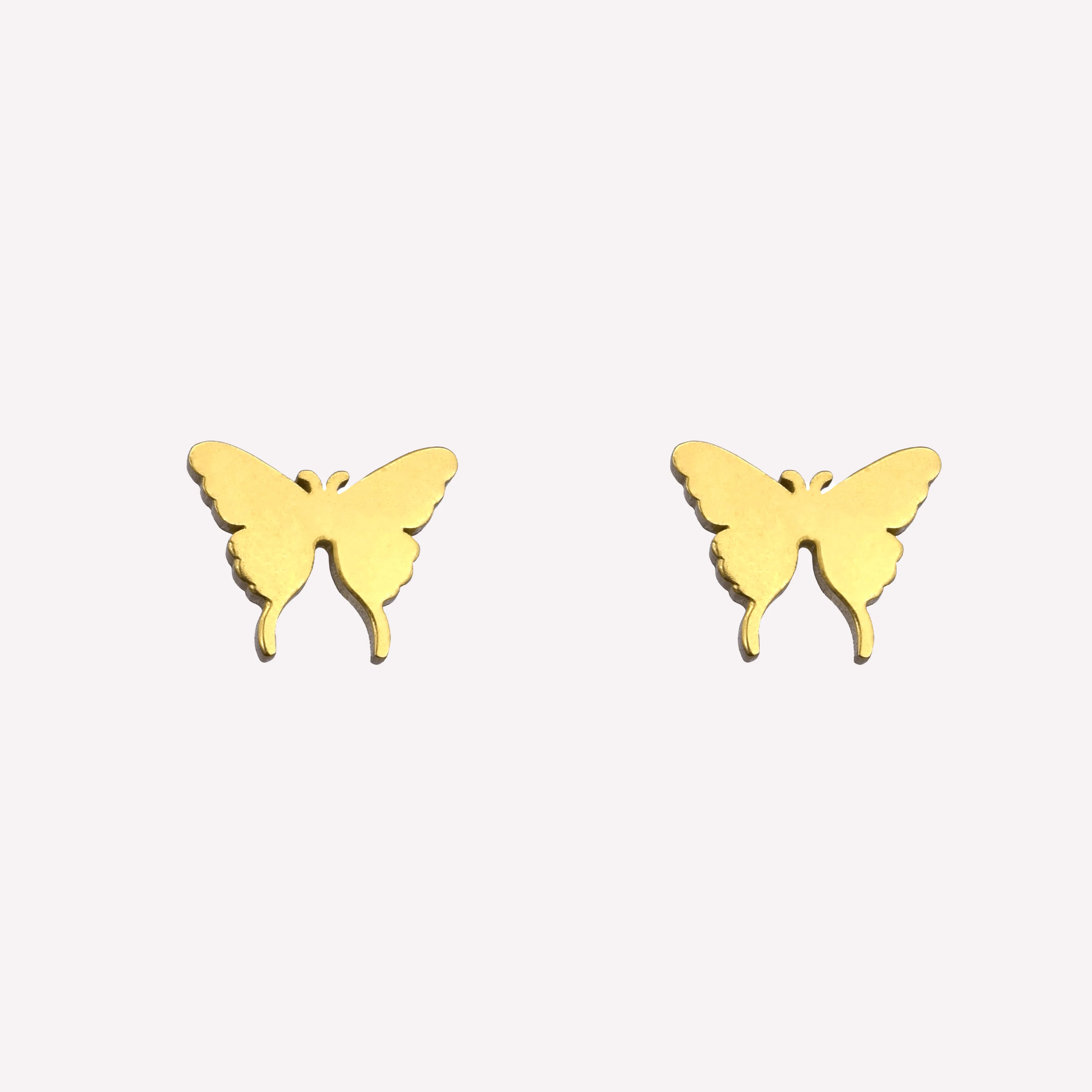 BUTTERFLY STUD EARRINGS IN GOLD