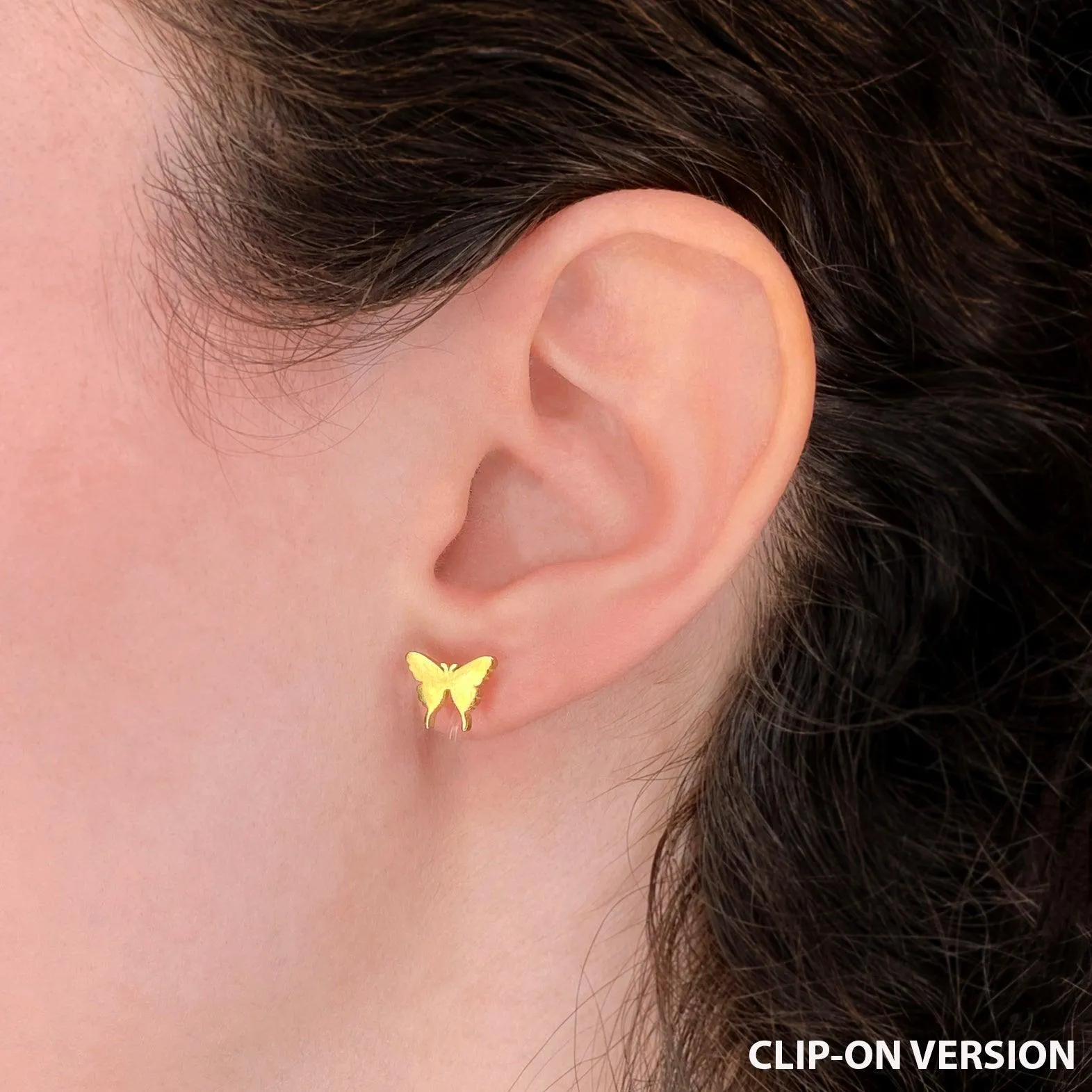 BUTTERFLY STUD EARRINGS IN GOLD