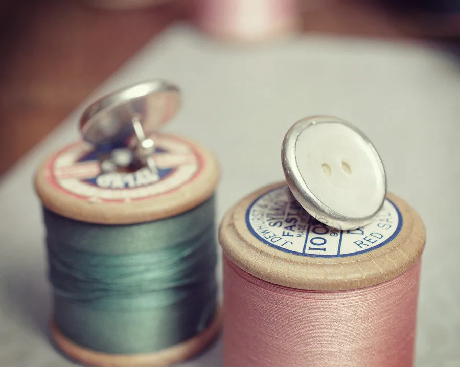 Button stud earrings large