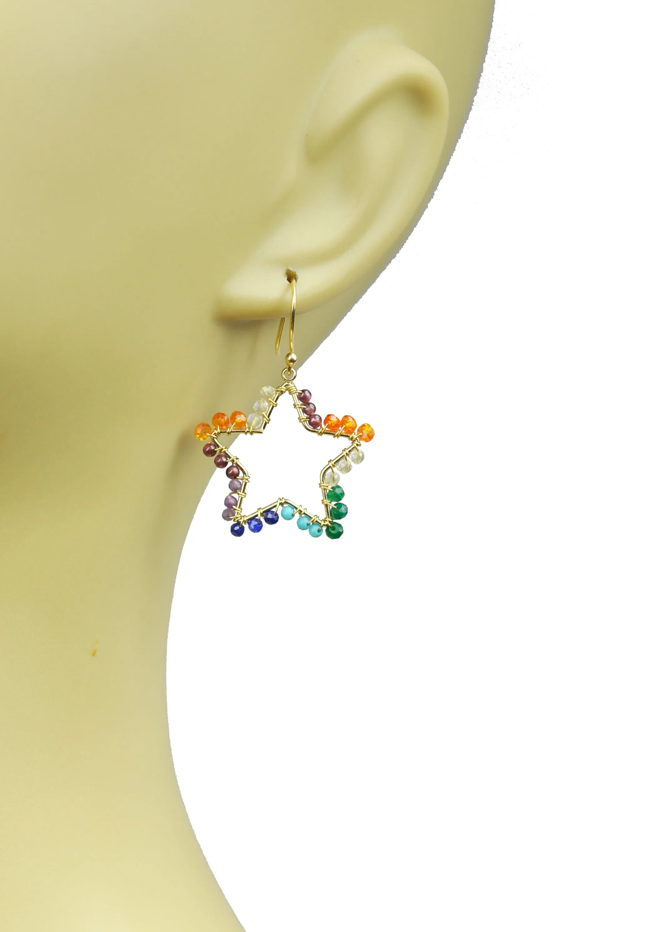 Chakra Star Vermeil Earrings