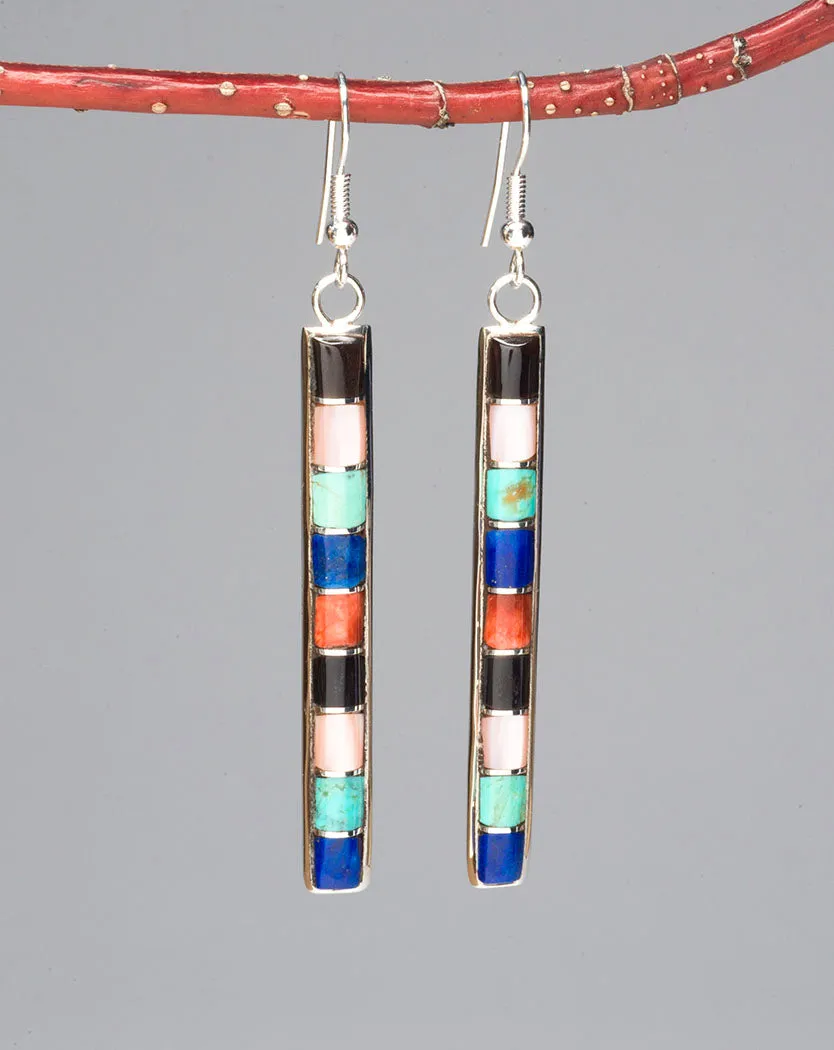 Chromatic Channel Inlay Earrings
