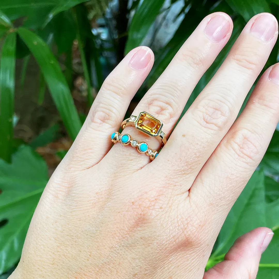 Citrine & Diamond 14K Yellow Gold Ring
