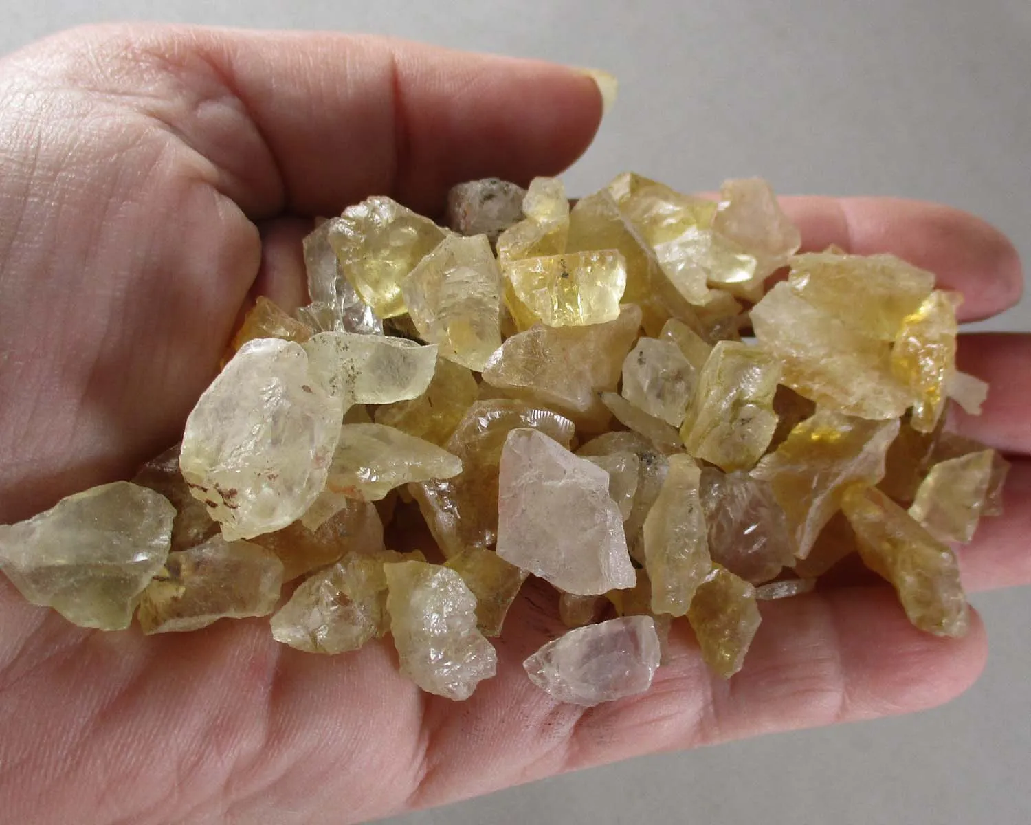 Citrine Crystal Chips Raw 100 grams H042**