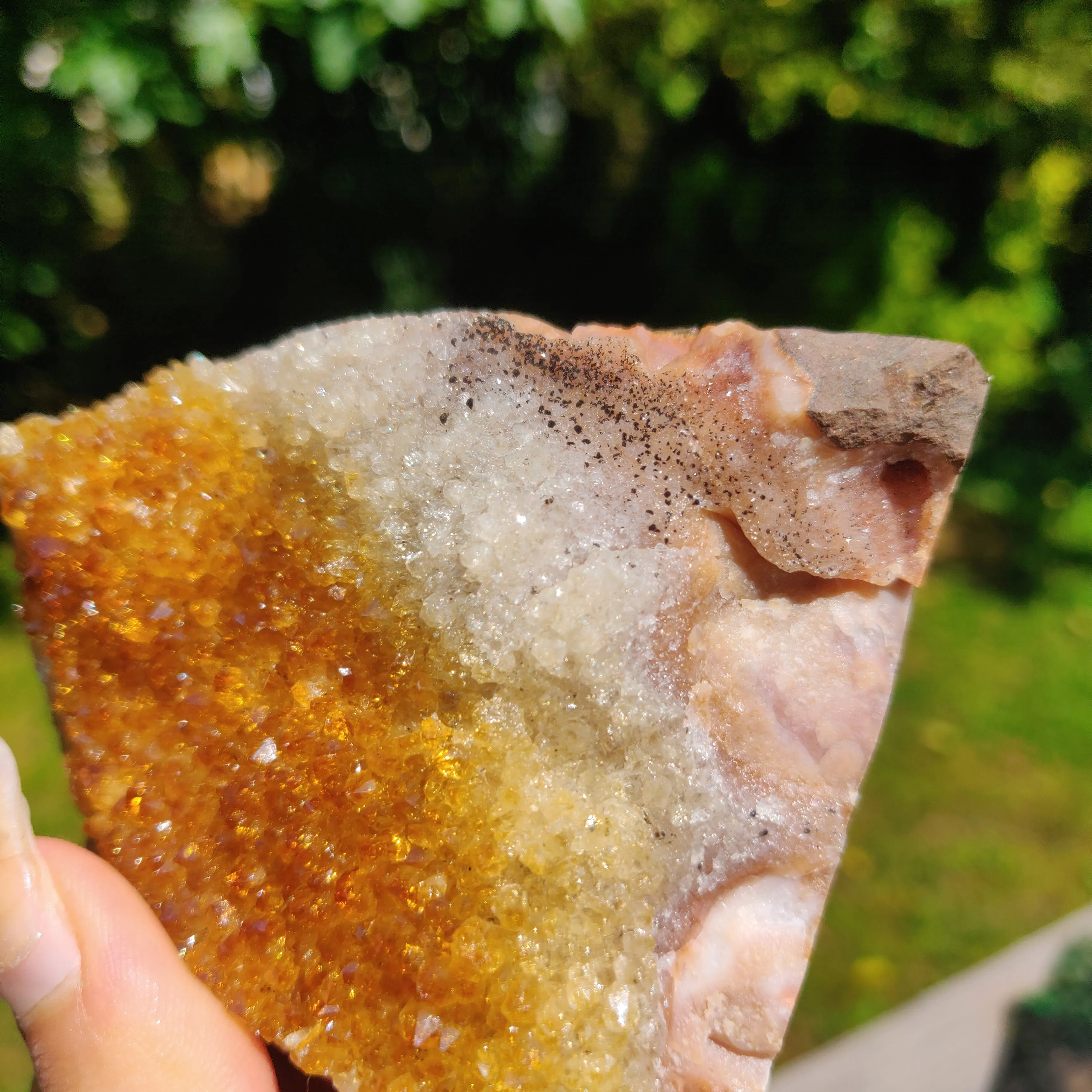 Citrine Geode Free Form, Cut Base (#1)