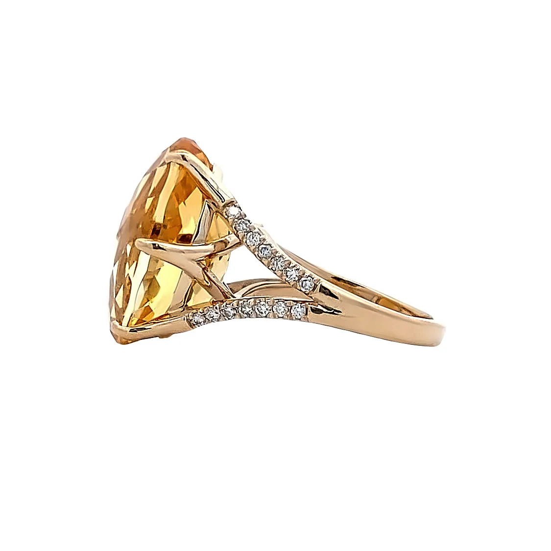 Citrine Oval Ring14 Karat Yellow Gold Beeghly & Co.