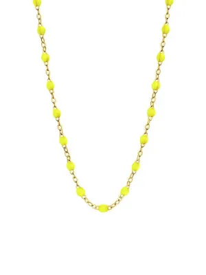 Classic Gigi Lime Yellow Gold Necklace