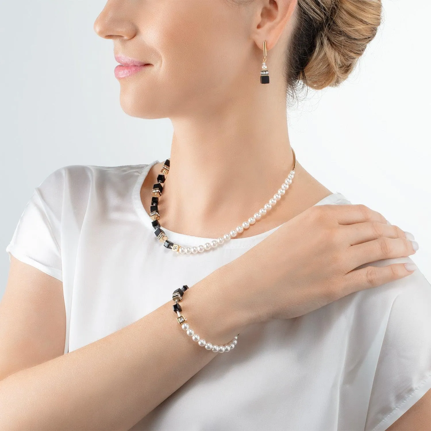 Coeur De Lion Black Gold GEOCUBE® Fusion Pearls Bracelet