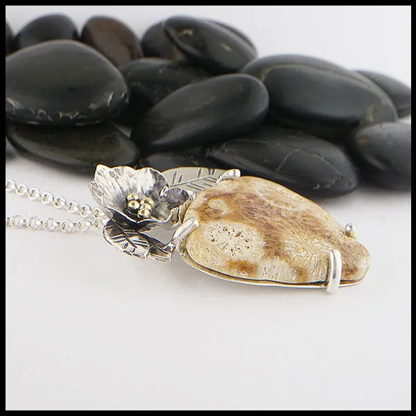 Coral Blossom Pendant