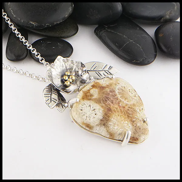 Coral Blossom Pendant