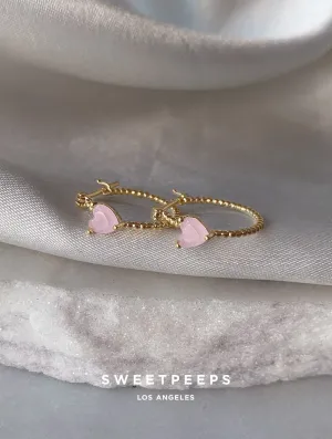 Coral Peach Hoops
