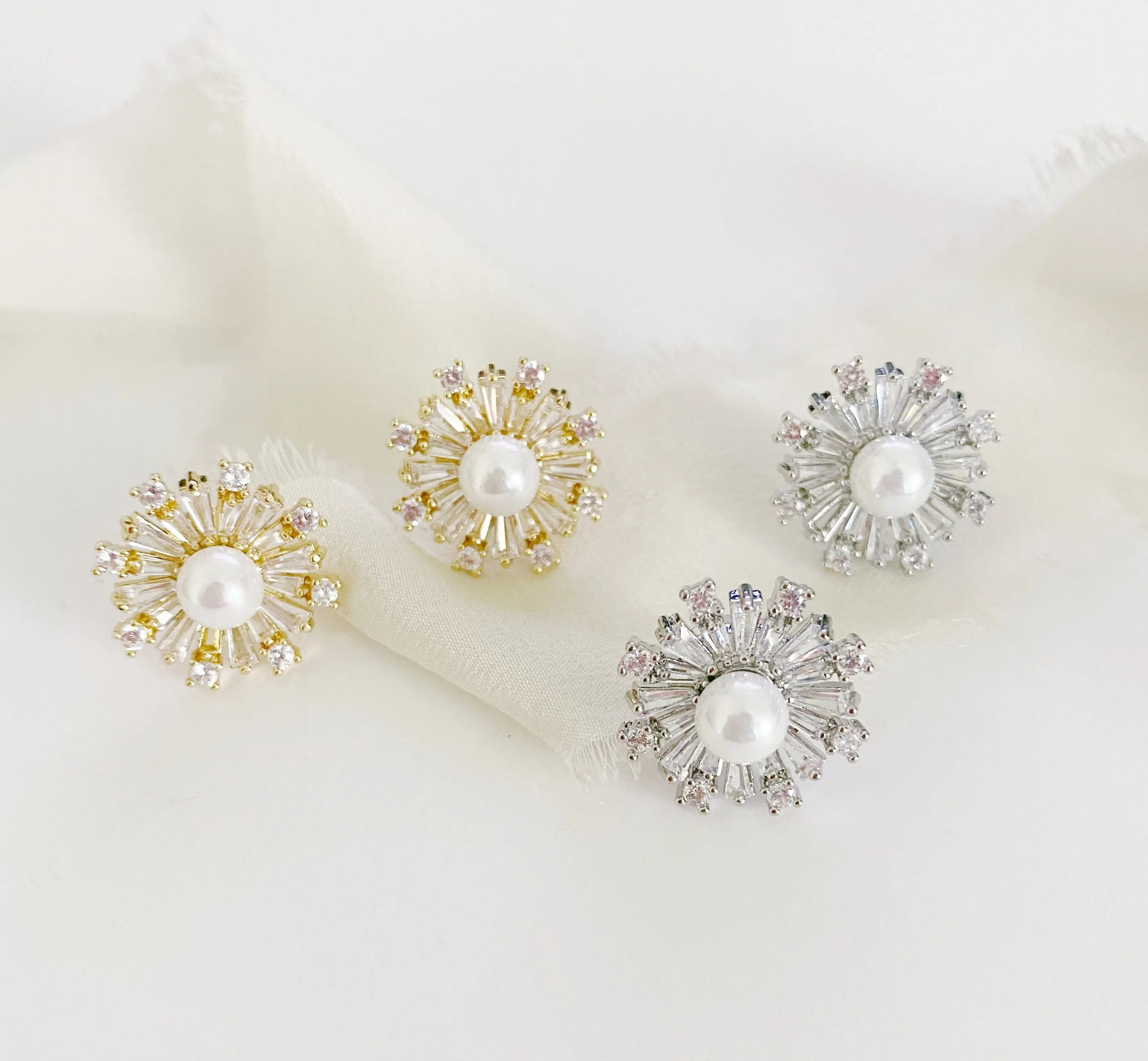 Corinne Pearl Stud Earrings