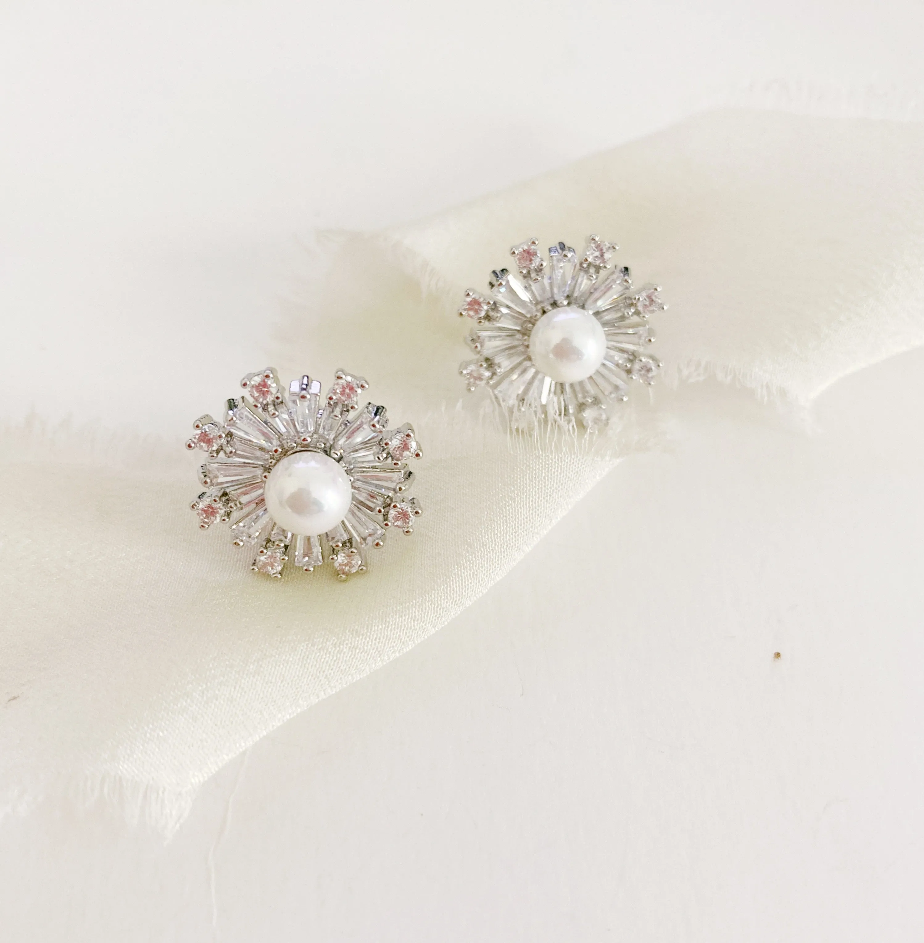 Corinne Pearl Stud Earrings