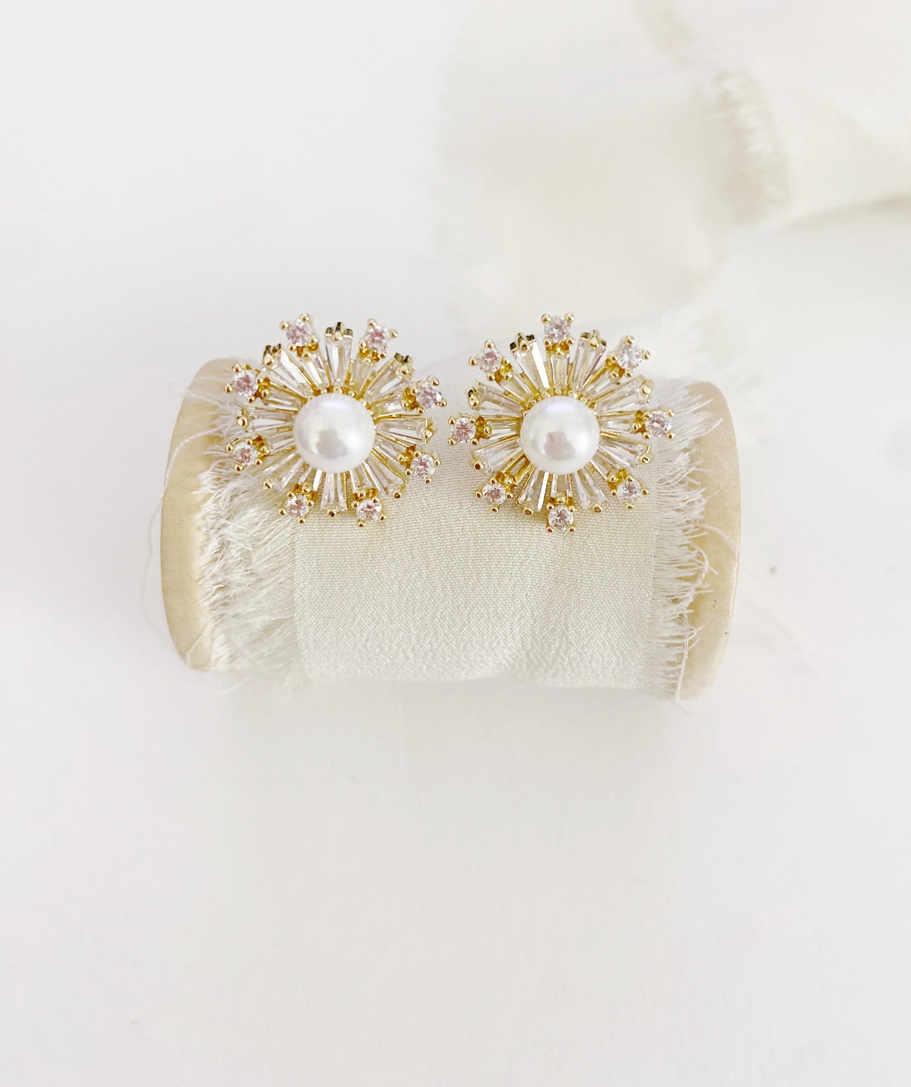 Corinne Pearl Stud Earrings