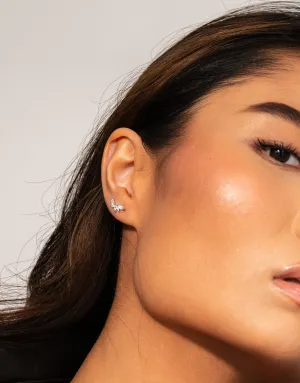 Crystal Climber Studs Silver