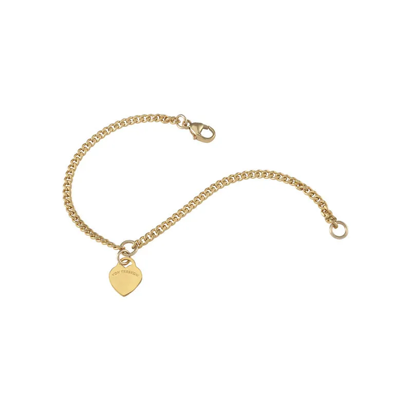 CURB BRACELET WITH VT HEART