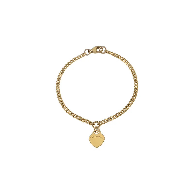 CURB BRACELET WITH VT HEART
