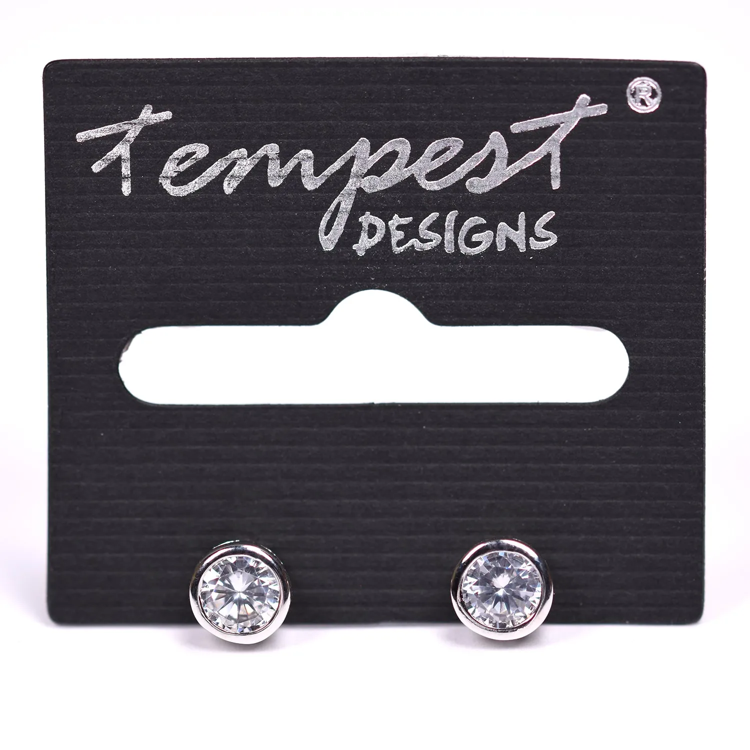Delicate CZ stud earrings