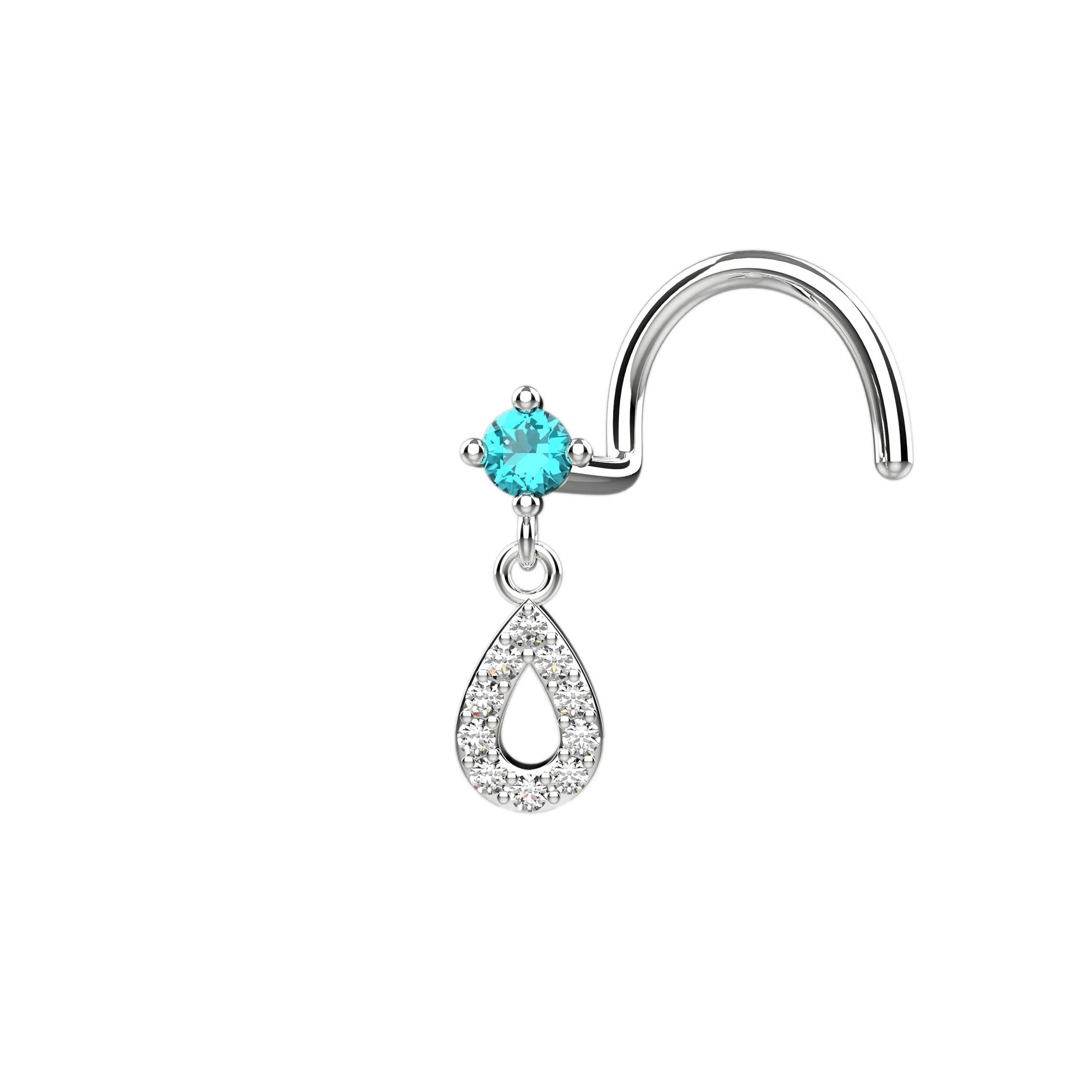 Drop Dangle Nose Ring & Nose Stud Ring – Elegant Nose Piercing Jewelry