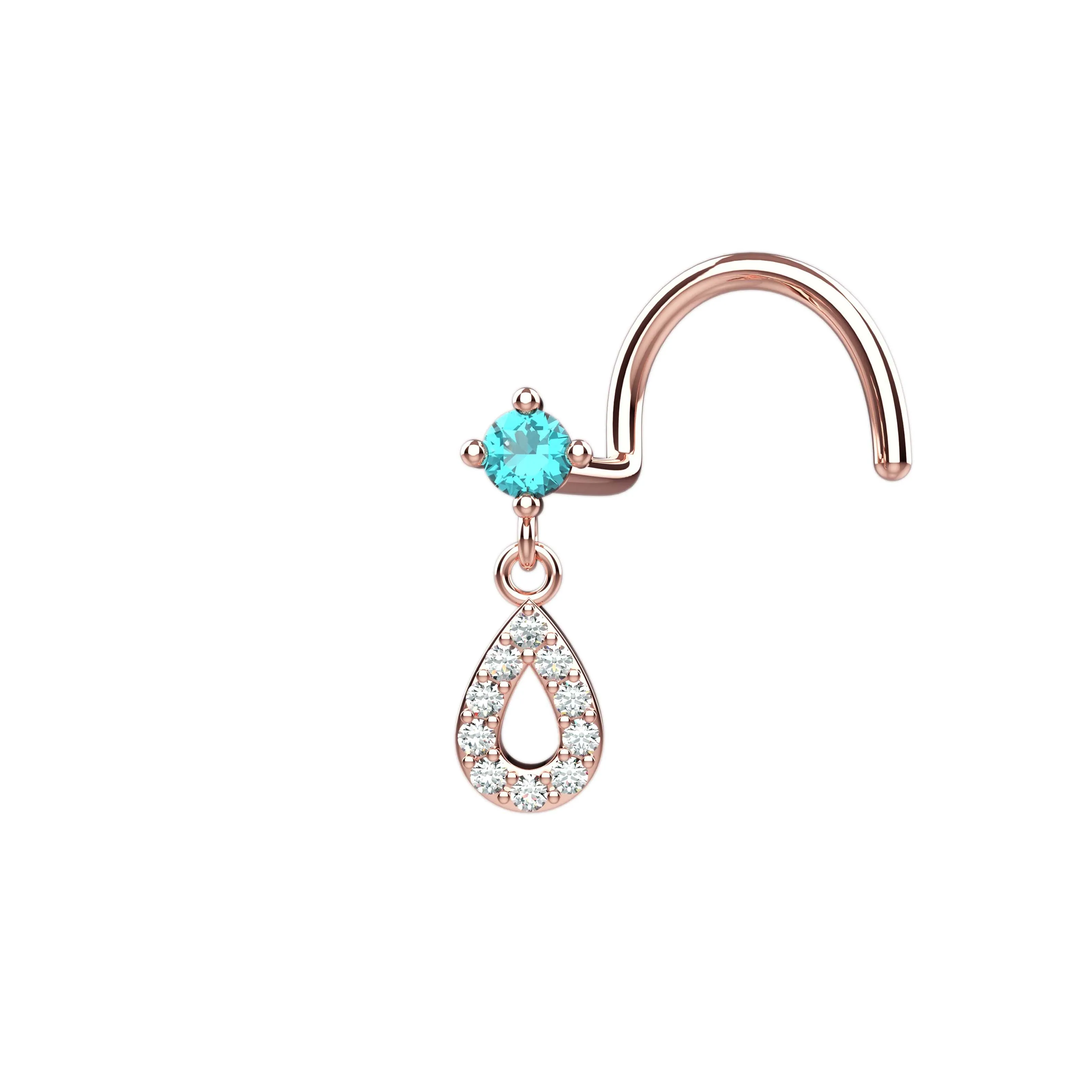 Drop Dangle Nose Ring & Nose Stud Ring – Elegant Nose Piercing Jewelry