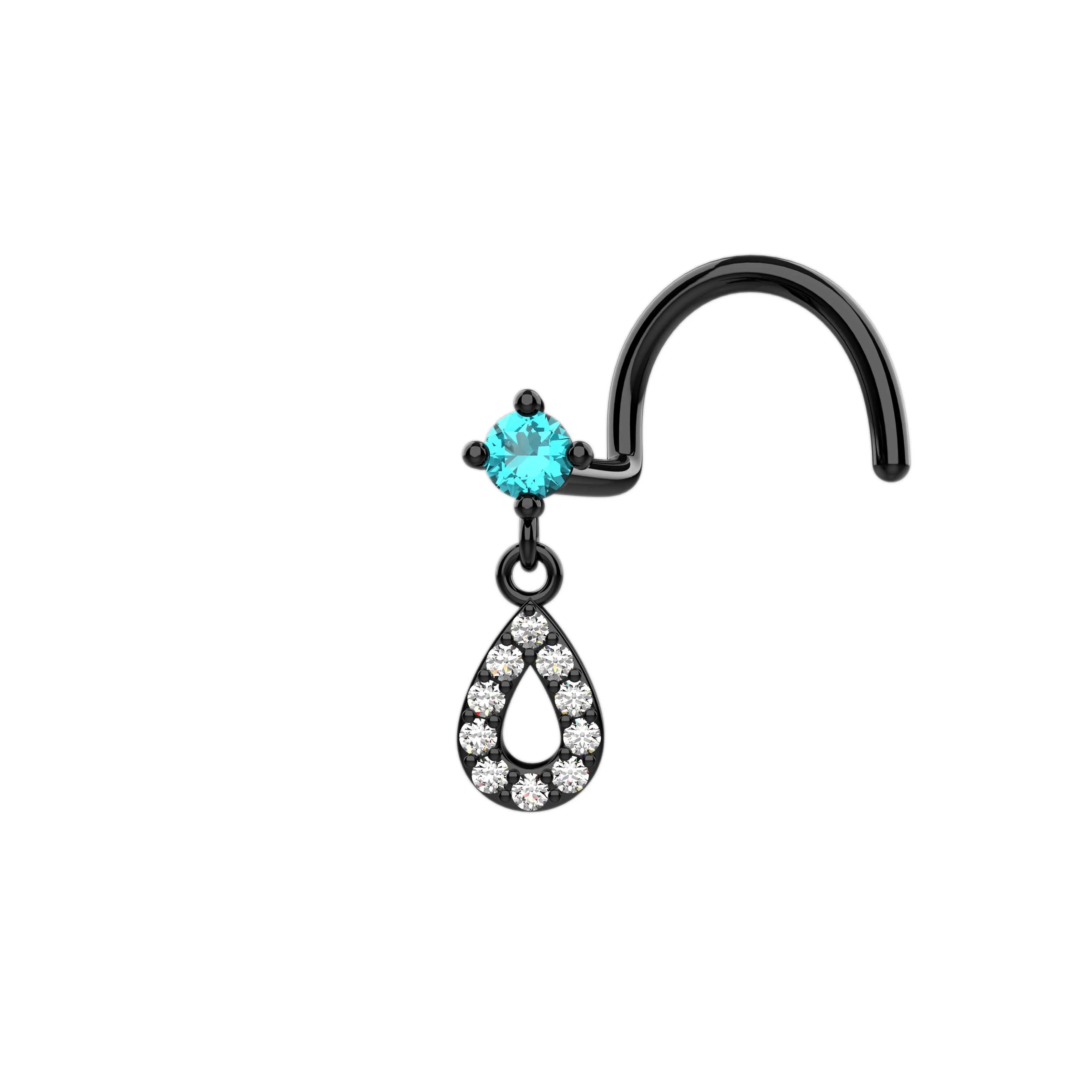Drop Dangle Nose Ring & Nose Stud Ring – Elegant Nose Piercing Jewelry