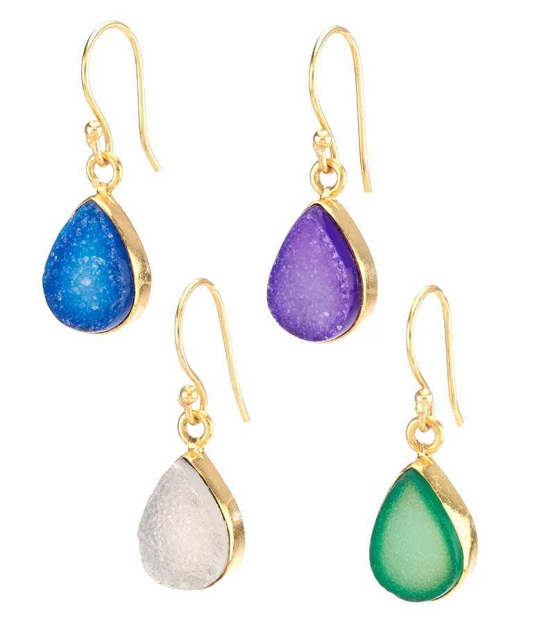 Drusy Teardrop Earrings