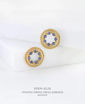EDEN   ELIE Celestia Simple Circle Earrings - Aerolite