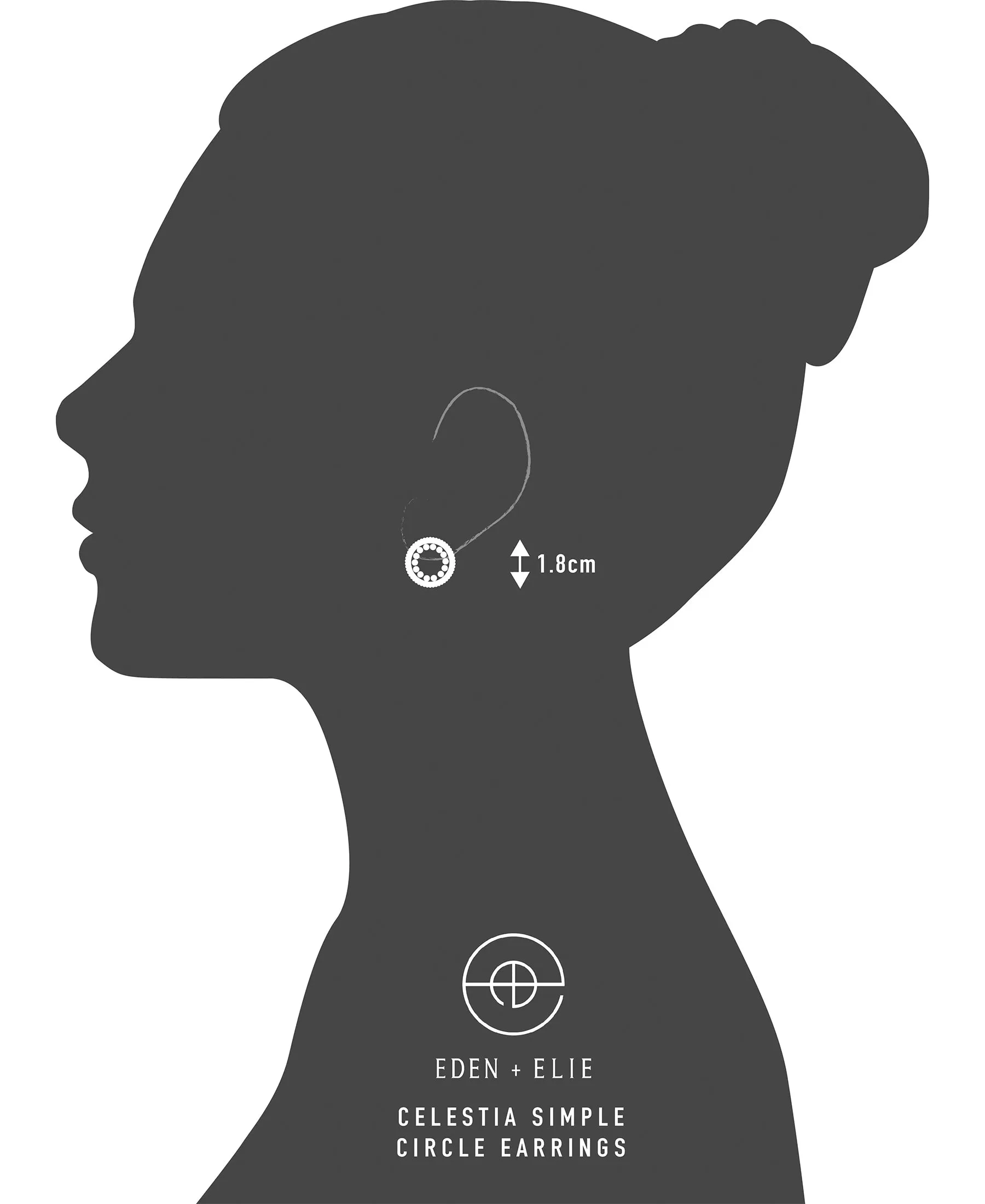 EDEN   ELIE Celestia Simple Circle Earrings - Dark Turquoise