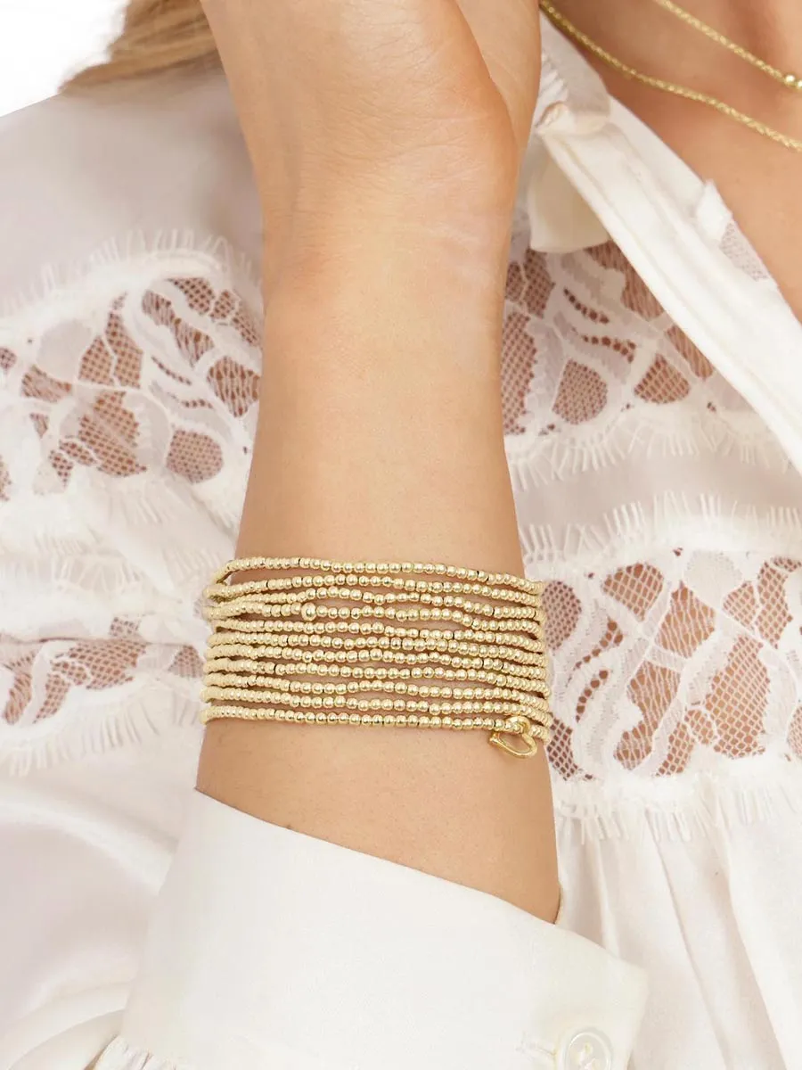 enewton Classic Gold Bead Bracelet: 2mm