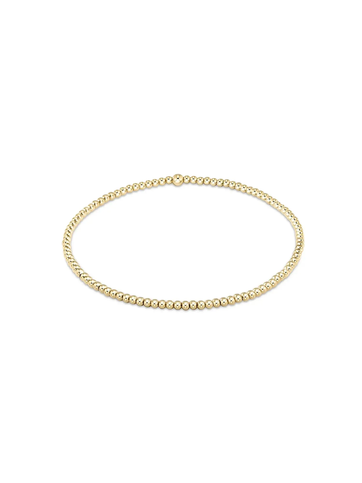 enewton Classic Gold Bead Bracelet: 2mm