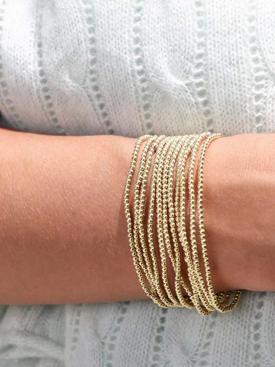 enewton Classic Gold Bead Bracelet: 2mm