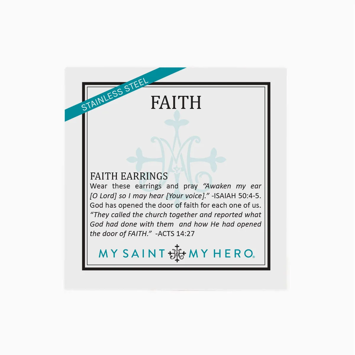 Faith Petite Cross Hoop Earrings