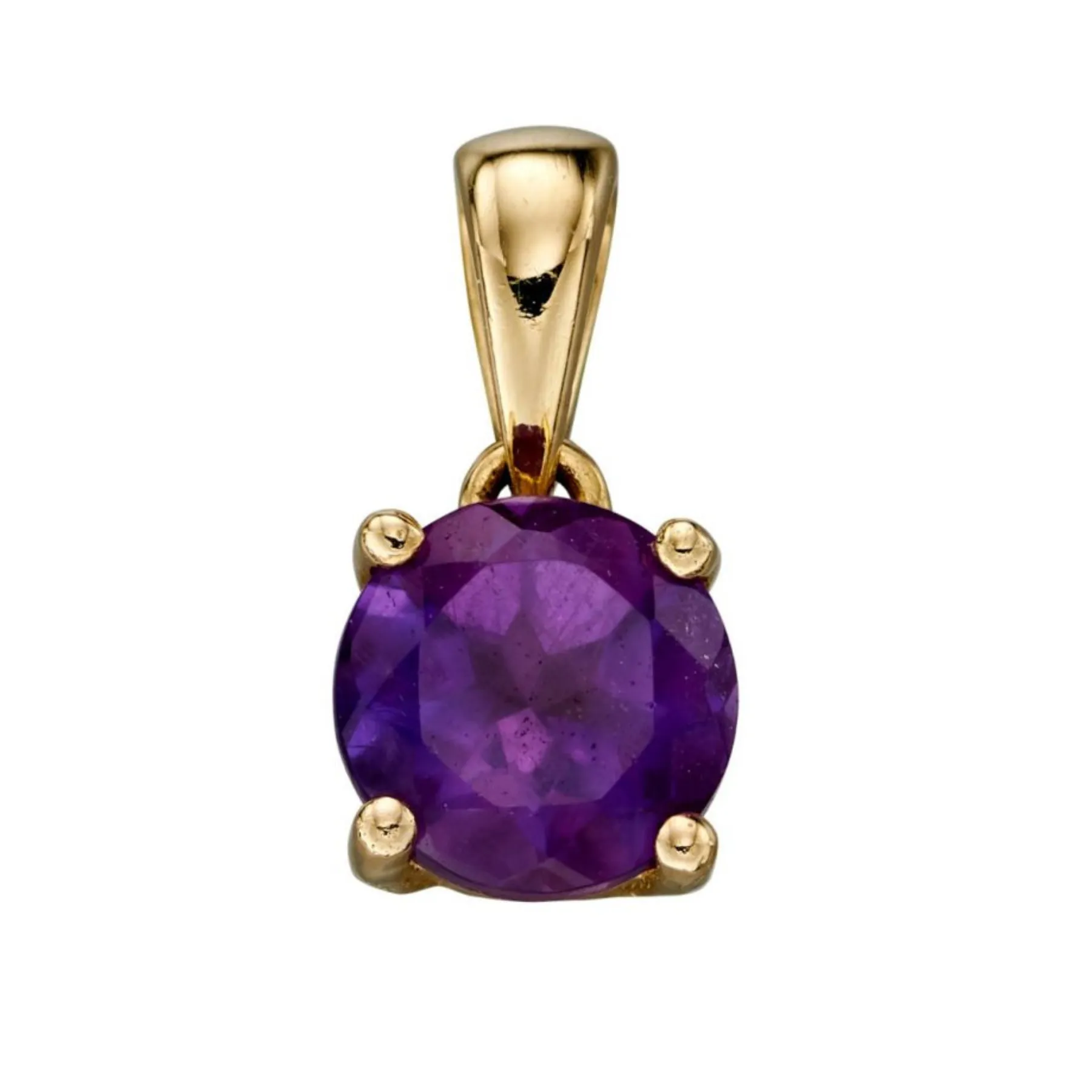 February Birthstone Pendant - 9ct Gold