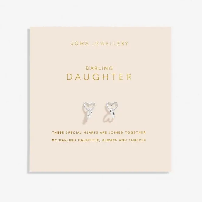 Forever Yours Darling Daughter Silver Plated Earrings 6765