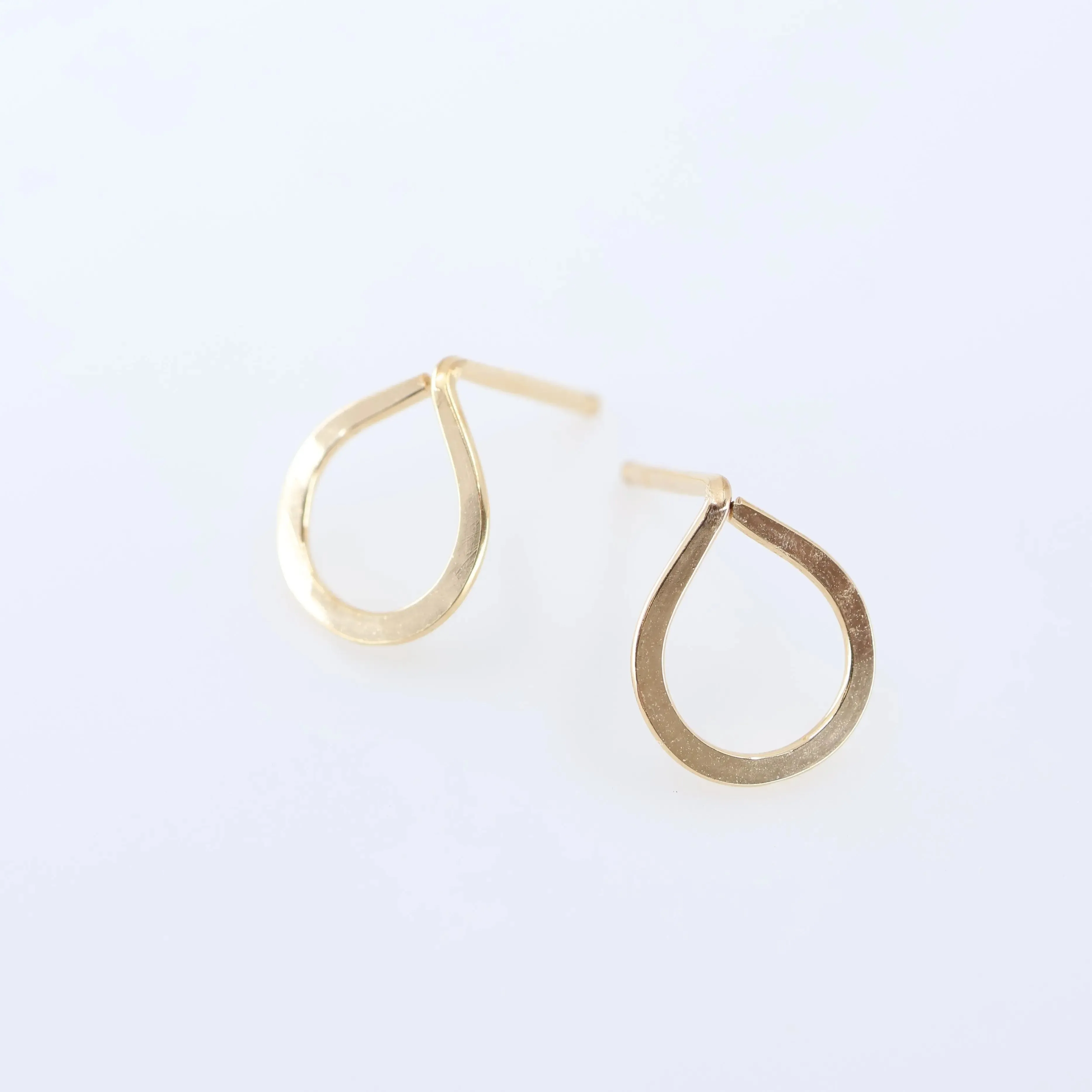 Forged Teardrop Stud Earrings