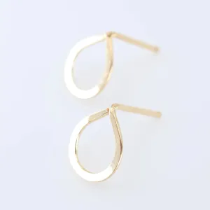 Forged Teardrop Stud Earrings